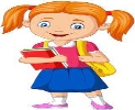 Cartoon Happy School Girl Carrying Book And Backpack Stock Illustration -  Download Image Now - iStock
